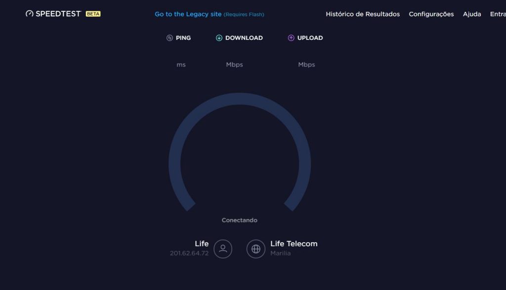 Como medir a velocidade da Internet